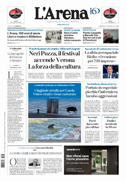 Prima pagina L'Arena