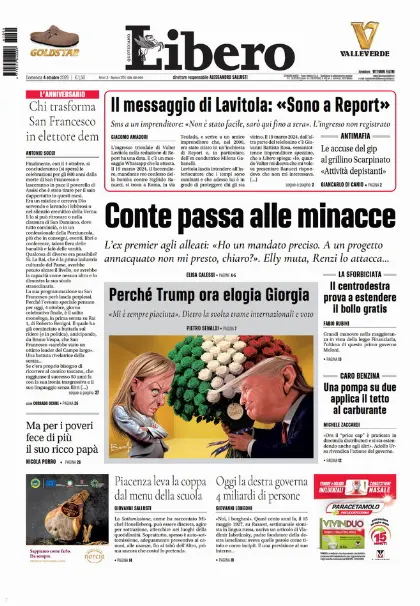 Prima pagina Libero