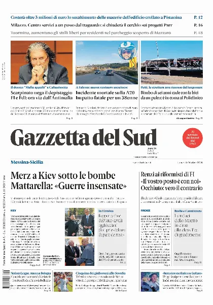 Prima pagina Gazzetta del Sud