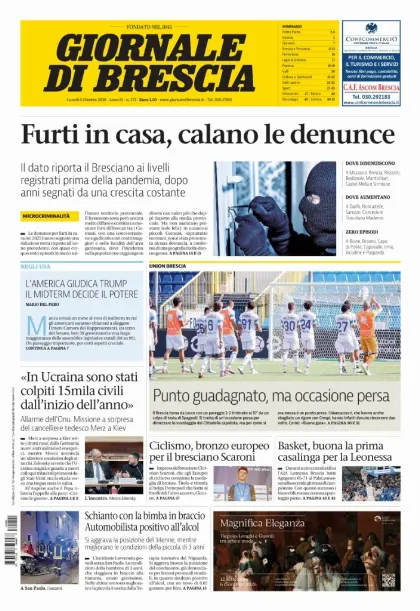 Prima pagina Giornale di Brescia
