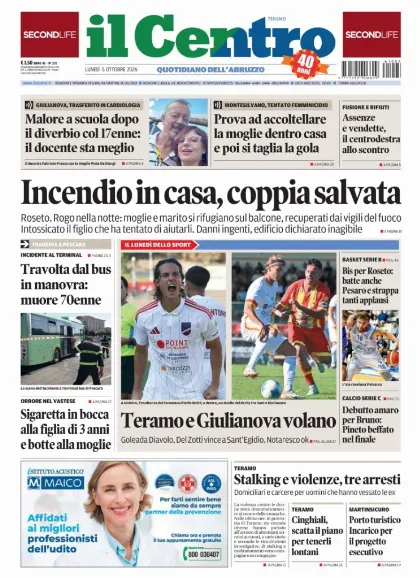 Prima pagina Il Centro | Teramo