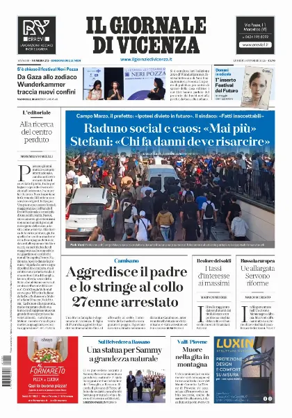 Prima pagina Il Giornale di Vicenza