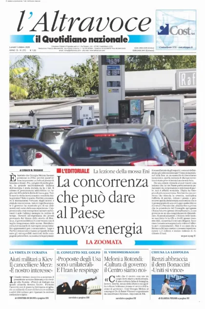 Prima pagina Il Quotidiano del Sud | L'Altravoce