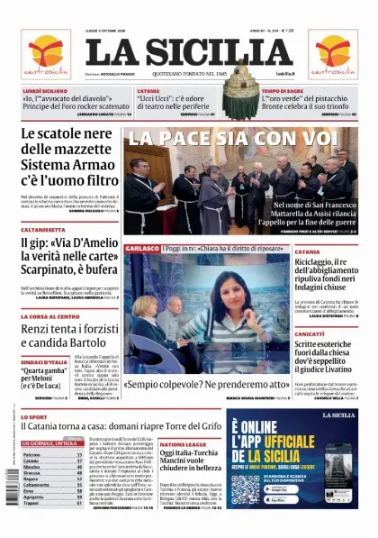 Prima pagina La Sicilia