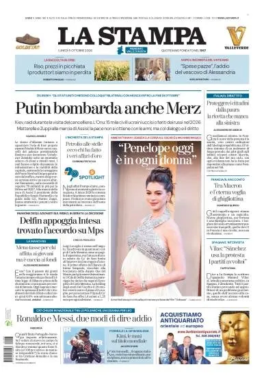 Prima pagina La Stampa | Asti