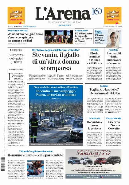 Prima pagina L'Arena