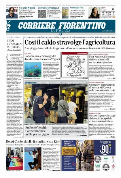 Prima pagina Corriere Fiorentino