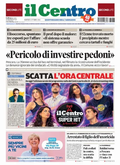 Prima pagina Il Centro | Pescara