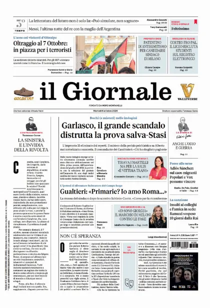 Prima pagina il Giornale