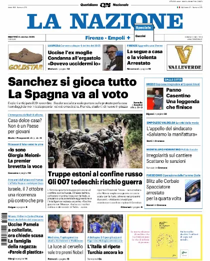 Prima pagina La Nazione