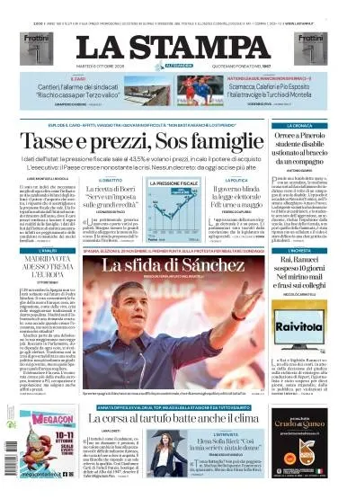 Prima pagina La Stampa | Alessandria