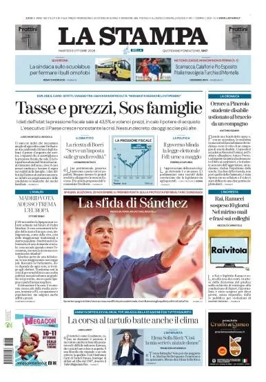 Prima pagina La Stampa | Biella