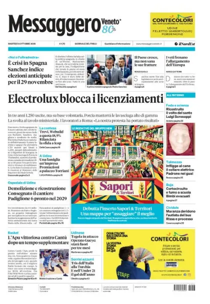 Prima pagina Messaggero Veneto | Gorizia