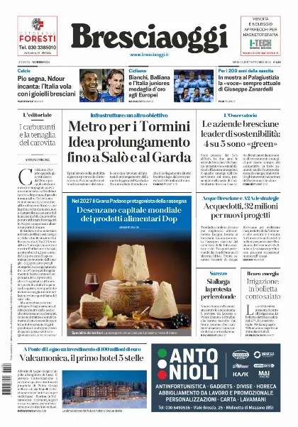 Prima pagina Bresciaoggi
