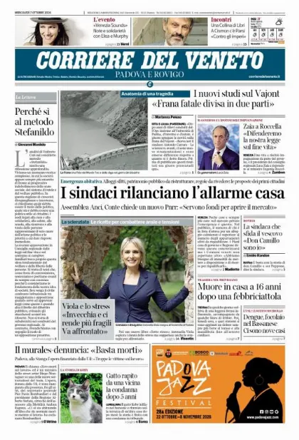 Prima pagina Corriere del Veneto | Padova e Rovigo