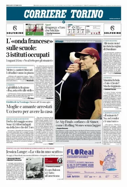Prima pagina Corriere della Sera | Torino