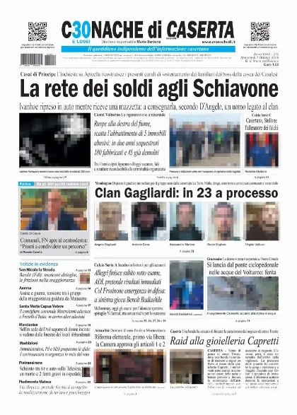 Prima pagina Cronache di Caserta