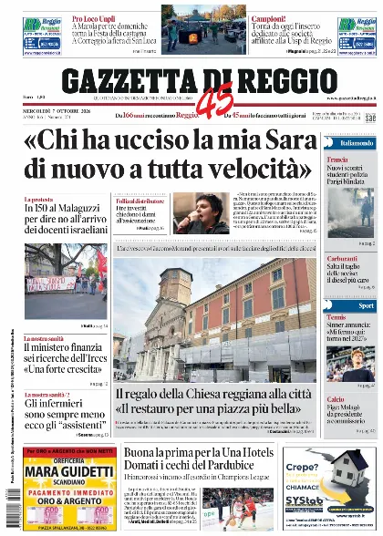 Prima pagina Gazzetta di Reggio