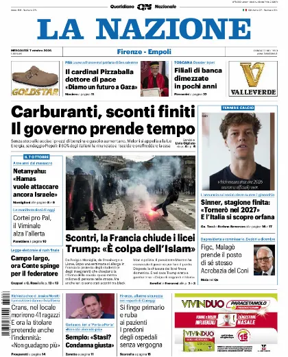 Prima pagina La Nazione