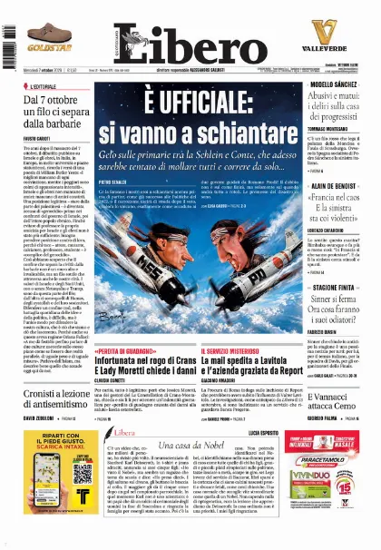 Prima pagina Libero