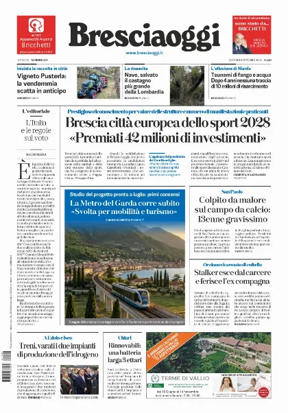 Prima pagina Bresciaoggi