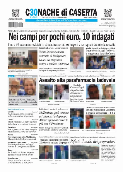Prima pagina Cronache di Caserta