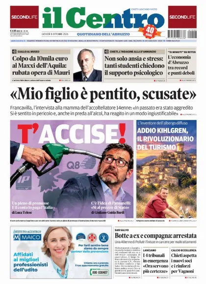 Prima pagina Il Centro | Chieti
