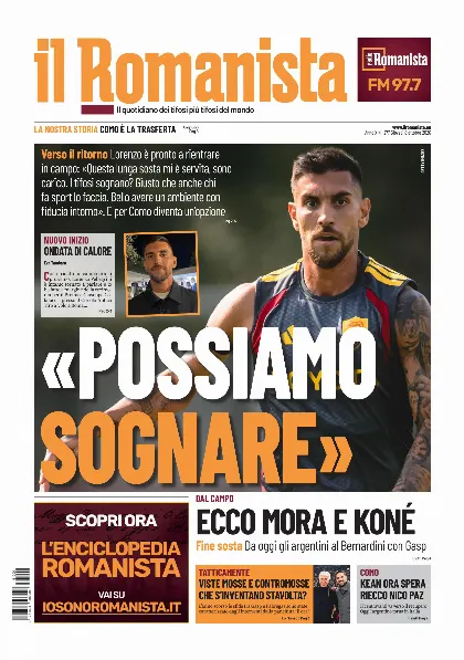Prima pagina Il Romanista