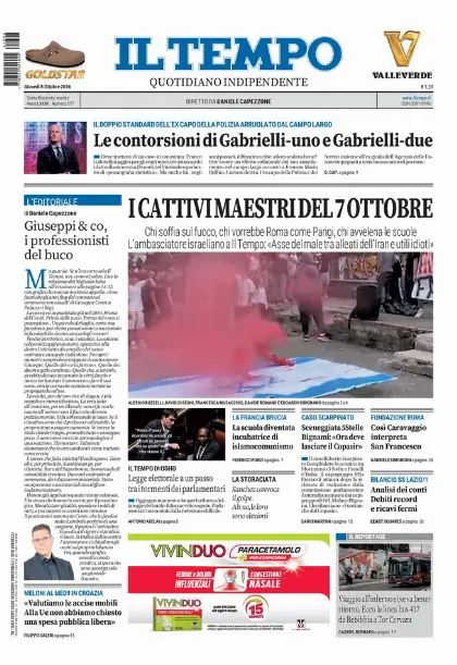 Prima pagina Il Tempo