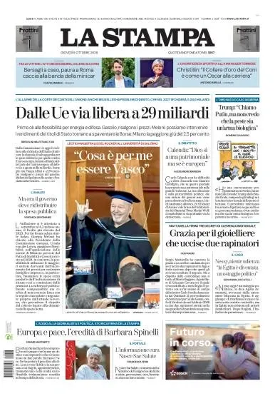 Prima pagina La Stampa