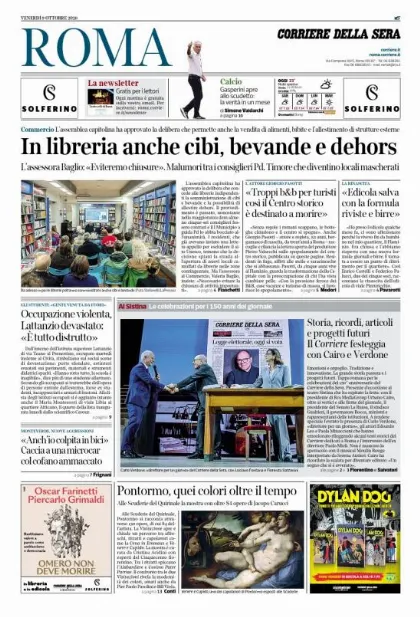 Prima pagina Corriere della Sera | Roma