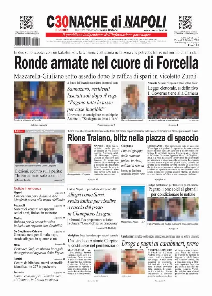 Prima pagina Cronache di Napoli