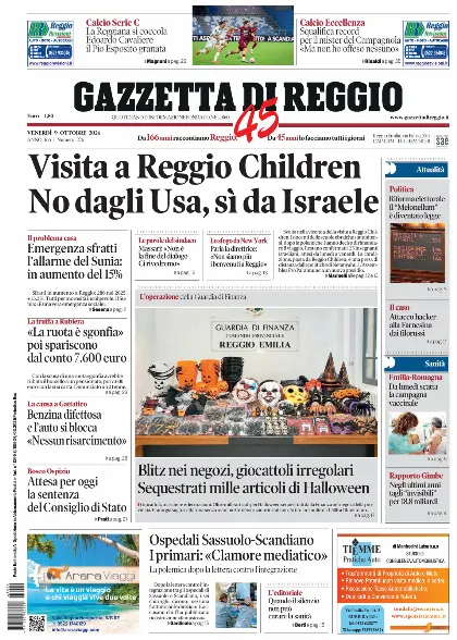 Prima pagina Gazzetta di Reggio
