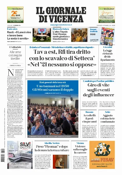 Prima pagina Il Giornale di Vicenza