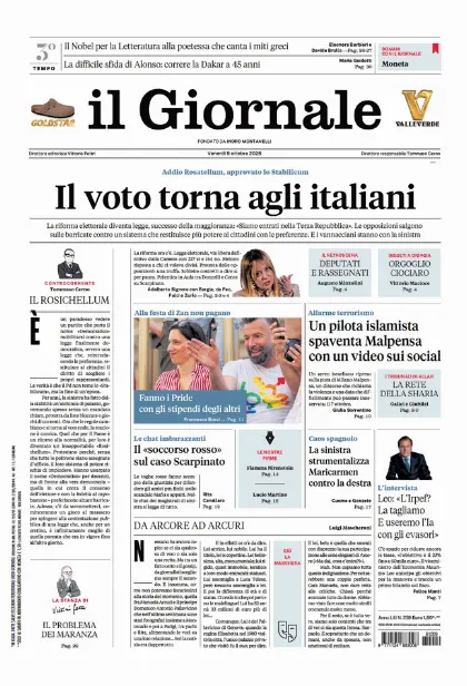 Prima pagina il Giornale
