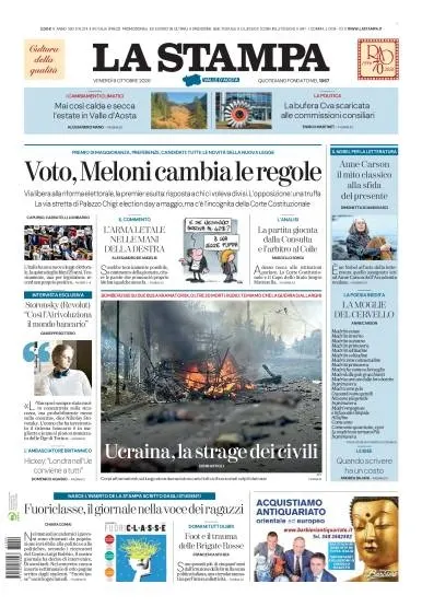 Prima pagina La Stampa | Aosta