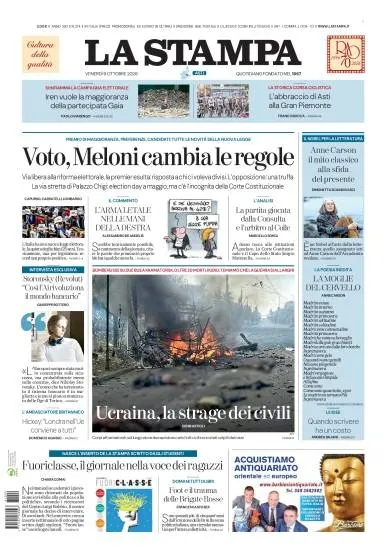 Prima pagina La Stampa | Asti