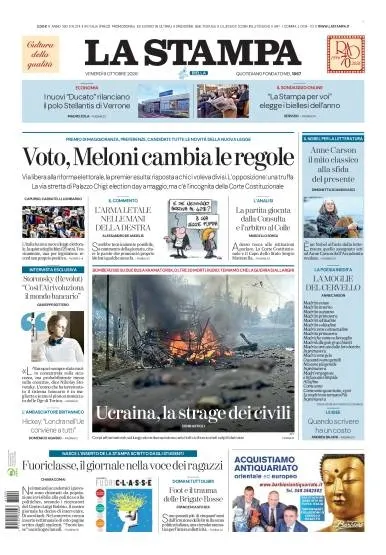 Prima pagina La Stampa | Biella