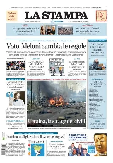 Prima pagina La Stampa | Novara