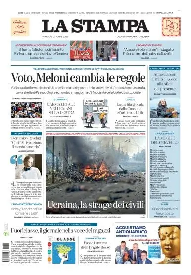 Prima pagina La Stampa