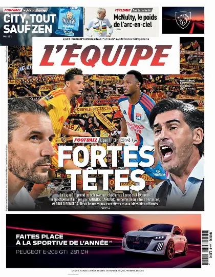 Prima pagina L Equipe