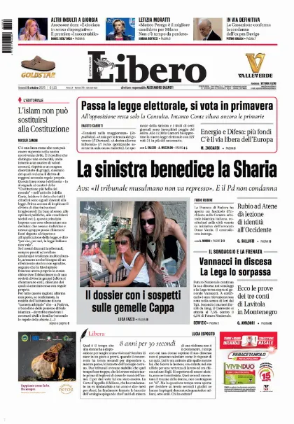 Prima pagina Libero