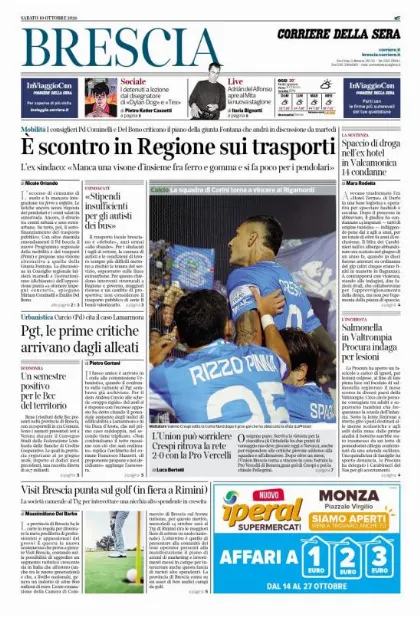 Prima pagina Corriere della Sera | Brescia
