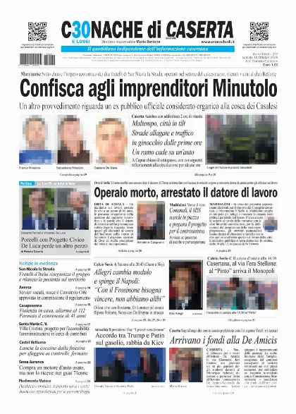 Prima pagina Cronache di Caserta