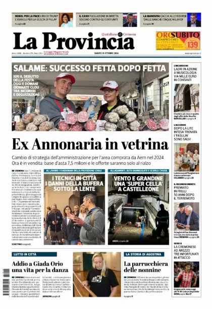 Prima pagina La Provincia