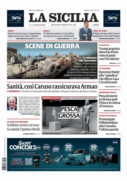Prima pagina La Sicilia