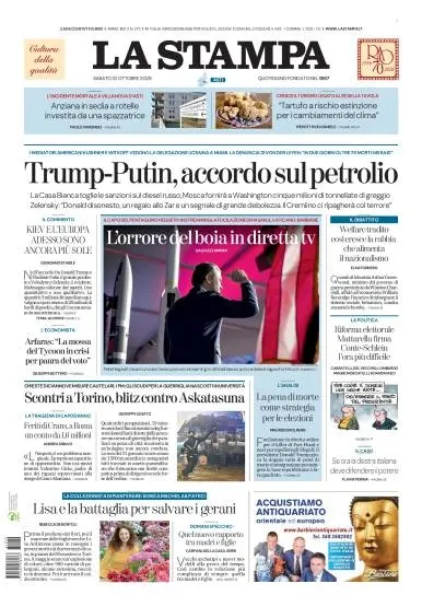 Prima pagina La Stampa | Asti