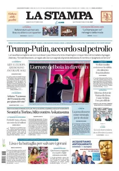 Prima pagina La Stampa | Biella