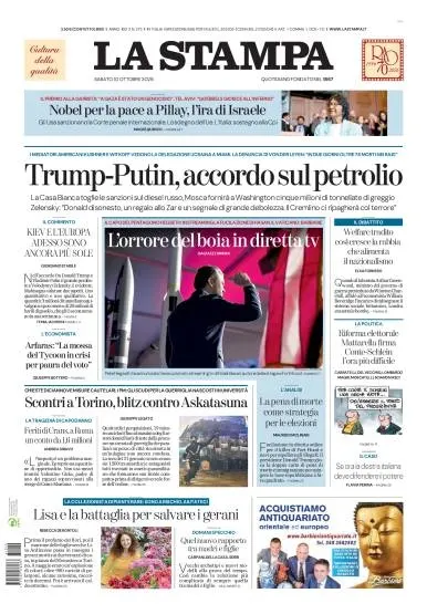 Prima pagina La Stampa