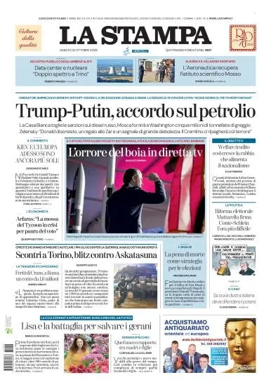 Prima pagina La Stampa | Vercelli